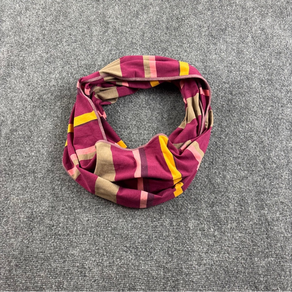 LOLE Women’s Megan Organic Cotton Pink Stripe Infinity Scarf